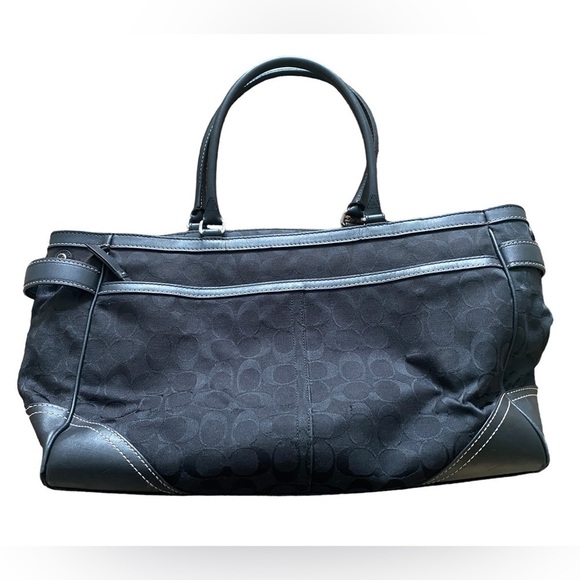 Coach Hampton Carryall Black Signature Canvas Bag - Picture 2 of 9